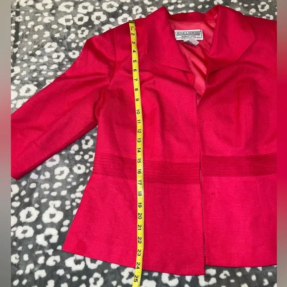 Jessica Howard Petite 2-Piece Pink Dress Set/Linen Blend/Size 16P - Picture 9 of 14